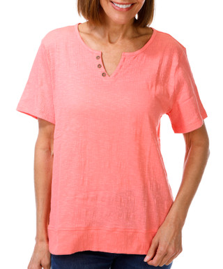 Thumbnail 1: Coral Bay Women's Split Neck Tee 