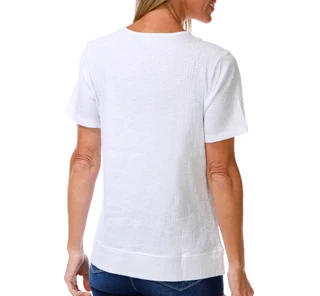 Thumbnail 2: Coral Bay Women's Short Sleeve Split Neck Tee 