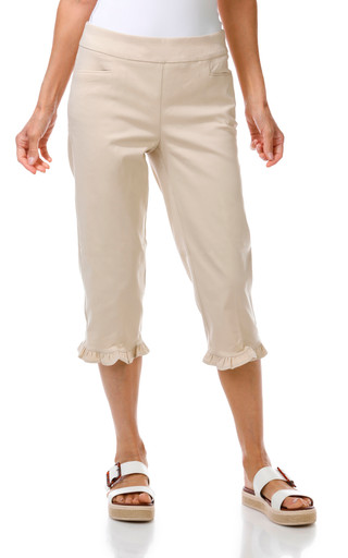 Thumbnail 1: Coral Bay Petite Ruffle Hem Capris 