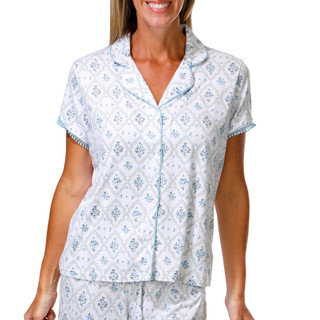 Thumbnail 4: Laura Ashley Women's 2 Pc Pajama Shorts Set 