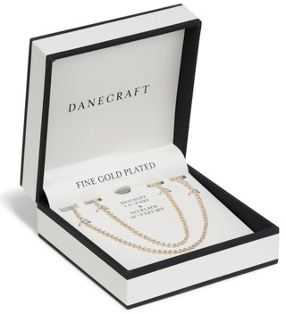 Thumbnail 1: Danecraft Women's 2 Pc Gold Plated Bracelet & Necklace Set 