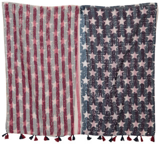 Thumbnail 2: Marcus Adler Women's American Flag Ruana 