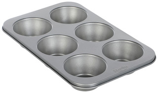 Thumbnail 2: Martha Stewart 6 Cup Nonstick Steel Muffin Pan 
