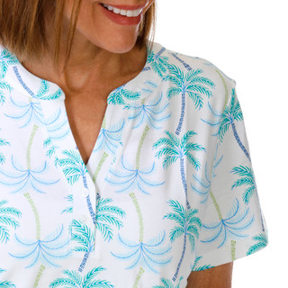 Thumbnail 3: Coral Bay Petite Split Neck Top 