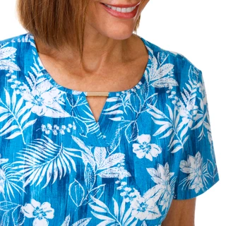 Thumbnail 2: Coral Bay Petite Keyhole Neck Top 