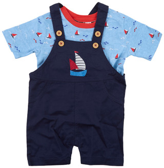 Thumbnail 1: Mick Mack Toddler Boys Sail Shortall Set 