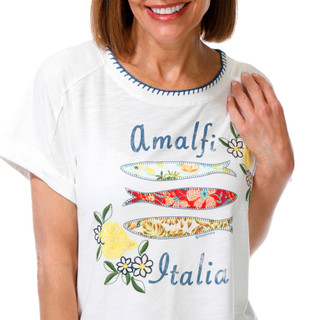 Thumbnail 3: Democracy Petite Amalfi Italia Graphic Top 