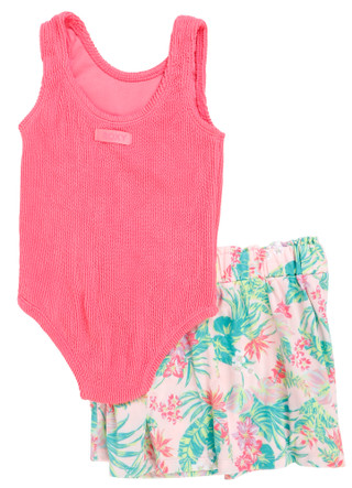 Thumbnail 2: ROXY Little Girls' One-Piece Swimsuit & Skirt Set 