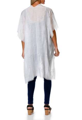 Thumbnail 3: Lulu Women's Embellished Fringe Hem Kimono  