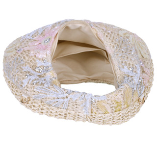 Thumbnail 3: BUXTON Straw Sequin Hobo Bag 