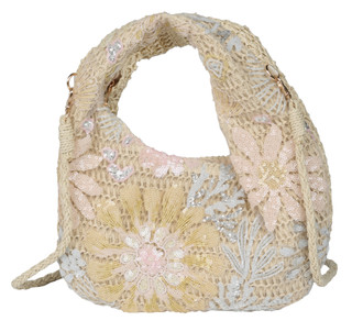 Thumbnail 1: BUXTON Straw Sequin Hobo Bag 
