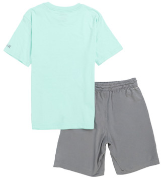Thumbnail 2: Hurley Boys 2 Pc Short Sleeve Mesh Graphic Tee Short Set  