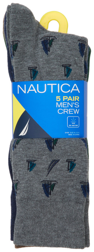 Thumbnail 1: Nautica Men's 5 Pk Dress Crew Socks 