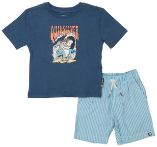 Thumbnail 1: Quiksilver Toddler Boys 2 Pc Seersucker Shorts Set 