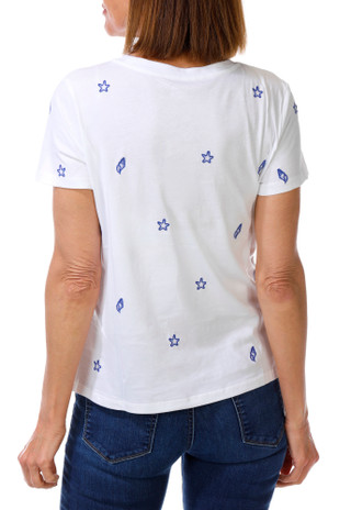 Thumbnail 2: Philosophy Women's Short Sleeve Embroidered Beach Life Top 