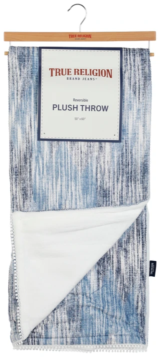Thumbnail 1: True Religion 50x60 Reversible Plush Throw 