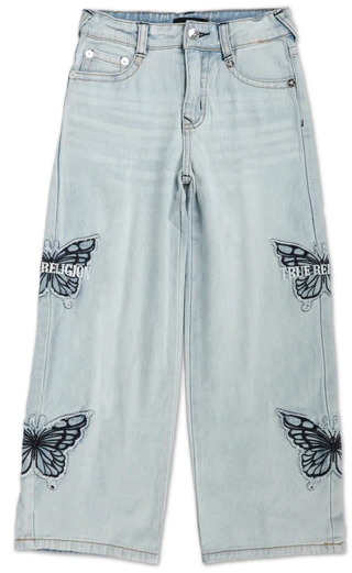 Thumbnail 2: True Religion Little Girls Wide Leg Jeans  