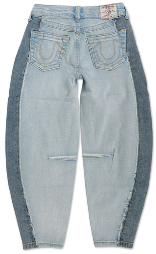 Thumbnail 2: True Religion Girls Mid Rise Barrel Jeans  