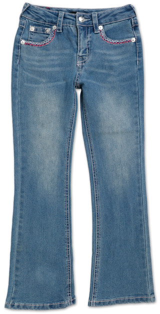 Thumbnail 2: True Religion Girls Mid Rise Boot Cut Jeans  