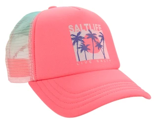 Thumbnail 1: Salt Life Live Salty Palm Line Trucker Hat 