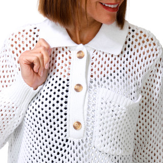 Thumbnail 3: Basic By Design Juniors Open Knit Pullover 