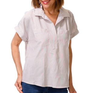Thumbnail 1: Hearts of Palm Women's Short Sleeve Popover Top 