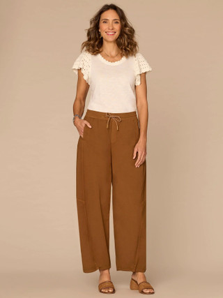 Thumbnail 3: Democracy Womens Short Sleeve Crochet Flutter Sleeve Knit Top 