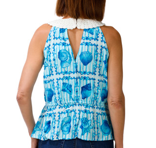 Thumbnail 3: CITY BLUES Women's Crochet Halter Neck Tank Top 