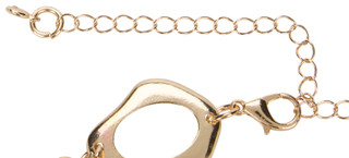 Thumbnail 3: Black Diamond Gold Tone Abstract Necklace 