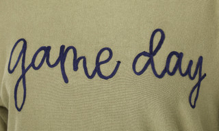 Thumbnail 3: ADRIENNE VITTADINI Plus Short Sleeve Embroidered Game Day Sweater 
