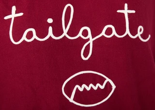 Thumbnail 3: ADRIENNE VITTADINI Plus Short Sleeve Embroidered Tailgate Sweater 