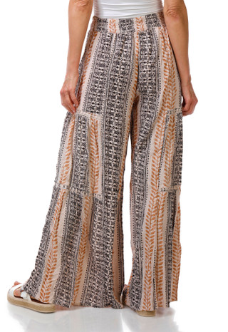 Thumbnail 2: ROMANTIC GYPSY Women's Smocked Stripe Wide Leg Pants 