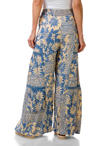 Thumbnail 2: ROMANTIC GYPSY Women's Smocked Stripe Wide Leg Pants 