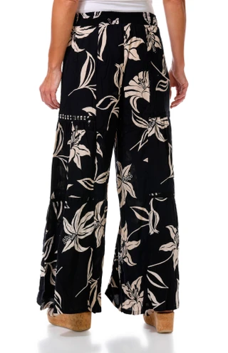 Thumbnail 2: ROMANTIC GYPSY Women's Smocked Wide Leg Flowy Pants 