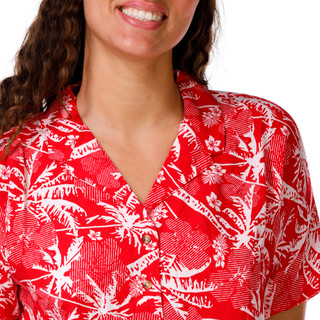 Thumbnail 3: Hurley Juniors Short Sleeve Print Crop Top 