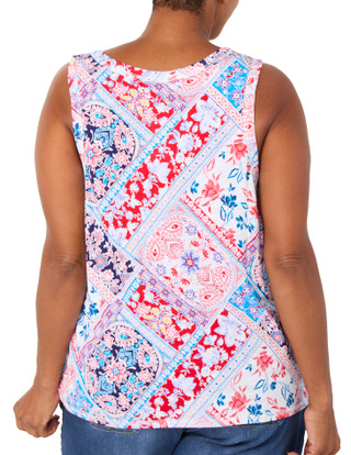 Thumbnail 2: Blue Sol Plus Sleeveless Printed Luxey Tank 