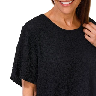 Thumbnail 2: For the Republic Plus Short Sleeve Solid Pucker Texture Top 