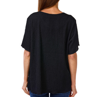 Thumbnail 3: For the Republic Plus Short Sleeve Solid Pucker Texture Top 