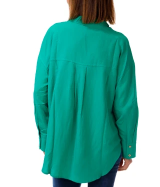 Thumbnail 3: Taelynn Women's Long Sleeve Button Down Linen Top 