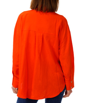 Thumbnail 3: Taelynn Women's Long Sleeve Button Down Linen Top 