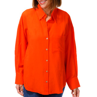 Thumbnail 1: Taelynn Women's Long Sleeve Button Down Linen Top 