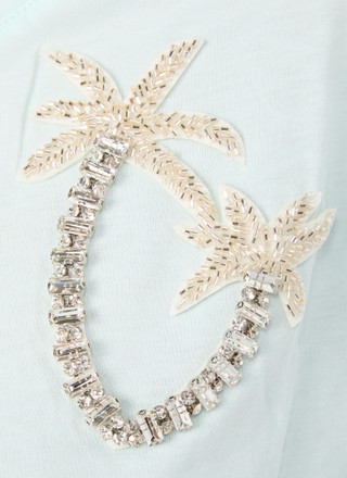 Thumbnail 3: Philosophy Plus Short Sleeve Beaded Palm Tee 