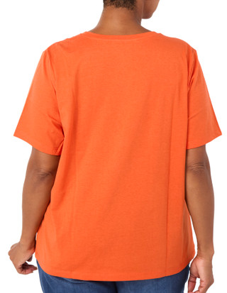 Thumbnail 3: Coral Bay Plus Short Sleeve Embellished Harvest Pumpkin Tee 