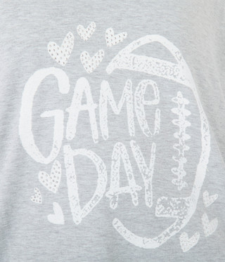 Thumbnail 2: ONE WORLD Plus Short Sleeve Embellished Game Day Top 