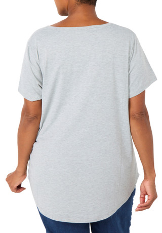 Thumbnail 3: ONE WORLD Plus Short Sleeve Embellished Game Day Top 