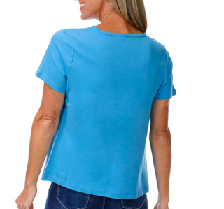 Thumbnail 2: Coral Bay Petite Hardware Keyhole Neck Top 