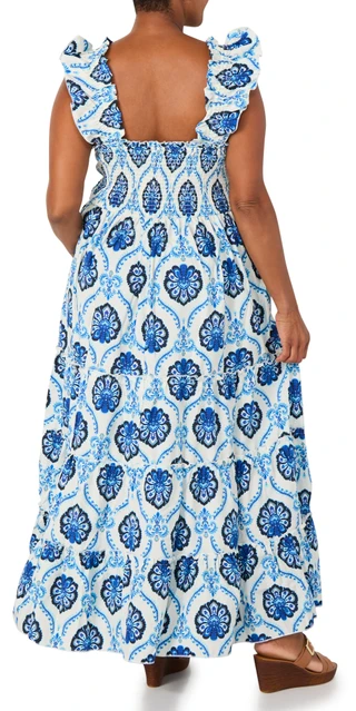 Thumbnail 2: MELLODAY Plus Ruffle Sleeve Tiered Maxi Dress 