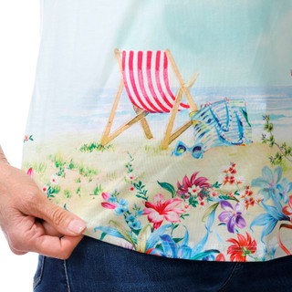 Thumbnail 2: Coral Bay Petite Short Sleeve Floral Top 