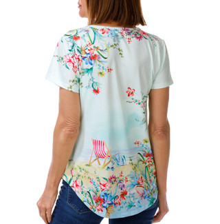 Thumbnail 3: Coral Bay Petite Short Sleeve Floral Top 