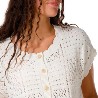 Thumbnail 3: Blu Pepper Juniors Short Sleeve Button Down Crochet Top 